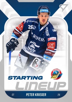 Peter Krieger Vitkovice Tipsport ELH 2022/23 SportZoo 2. serie Starting LINEUP #SL-47